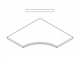 Бортик Italon Материя Магнезио угл.закругленный 30 Х2 60х60