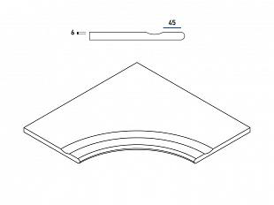 Бортик Italon Дистрикт Сэнд угл.закругленный Х2 60х60